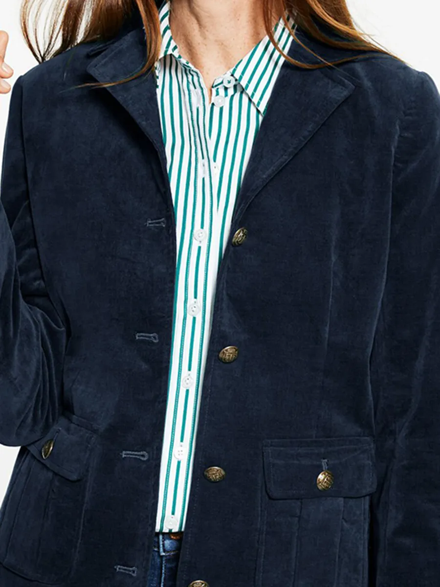 Women's Classic And Versatile Plush Velvet Jacket