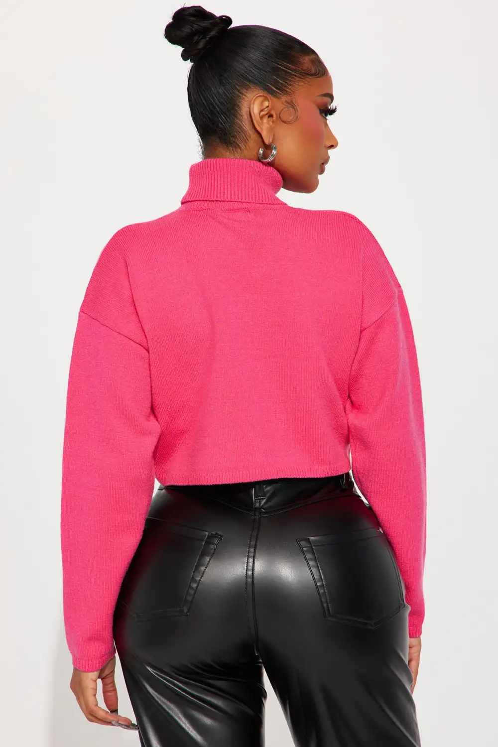 Lolani Turtleneck Sweater - Fuchsia