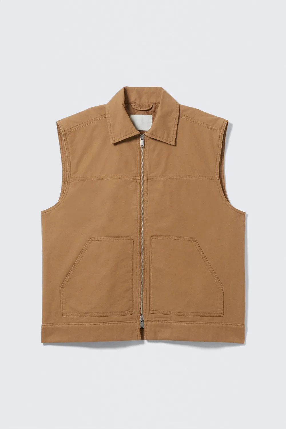 Canvas Zip Up Vest