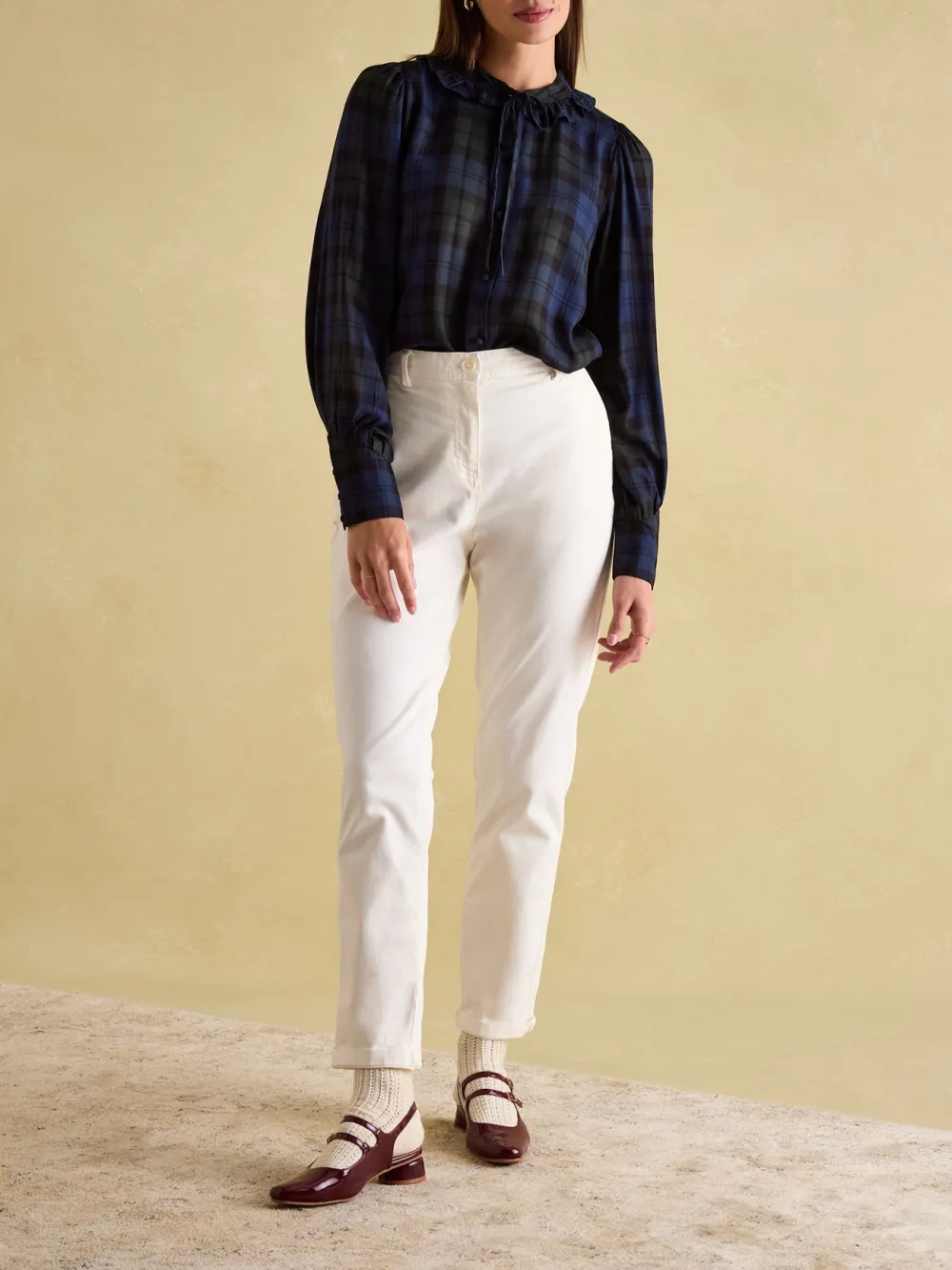 White Pleated Tuxedo-Style Shirt