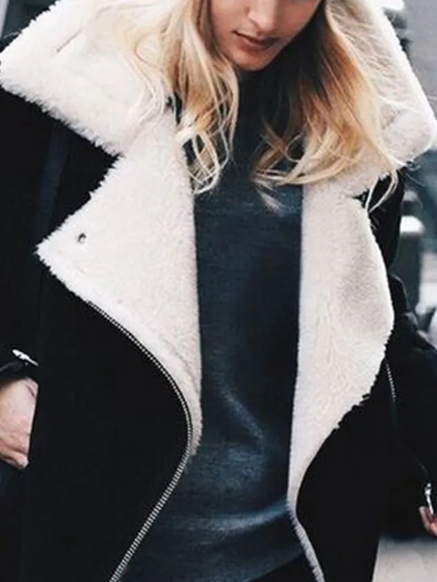 Outdoor Shawl Collar Solid Jacket