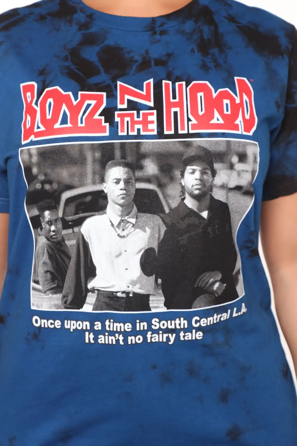 Boyz N The Hood Washed Tee - Royal/combo