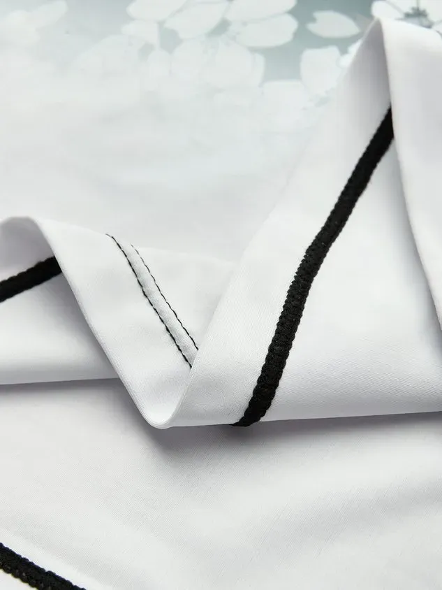 Casual Floral Printing Scoop Neck Tankinis Two-Piece Set