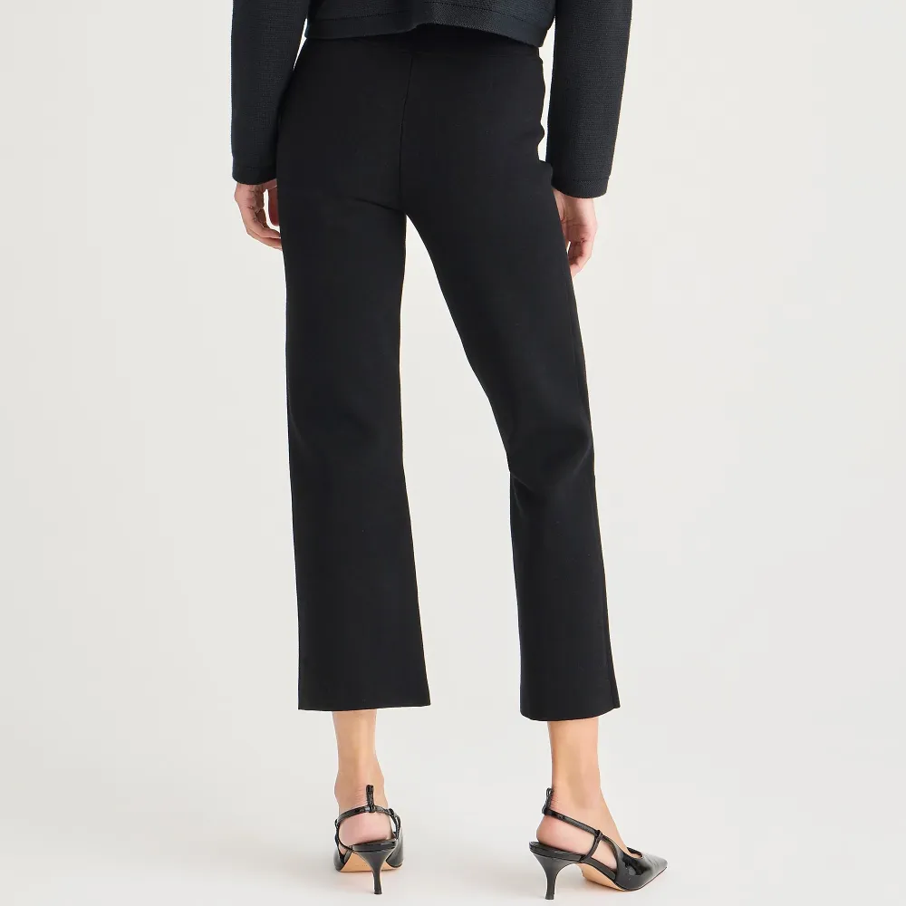 High-Rise Pintuck Straight Leg Pants