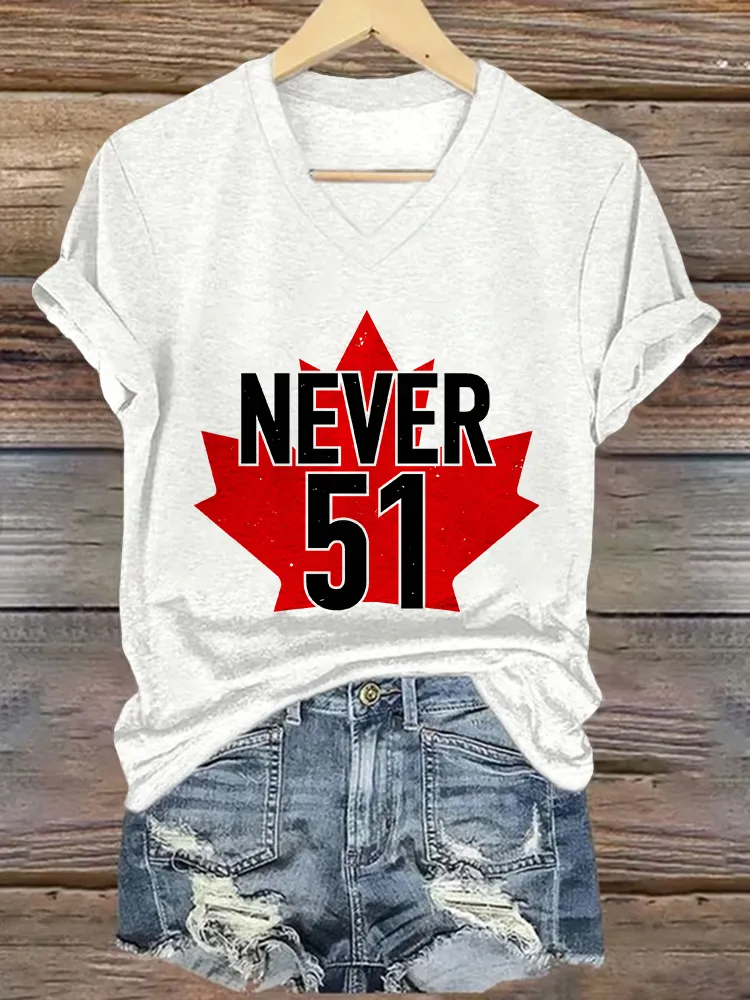 Women'S Never Be The 51st State Canada Will Never Yield To Tru.p T-Shirt