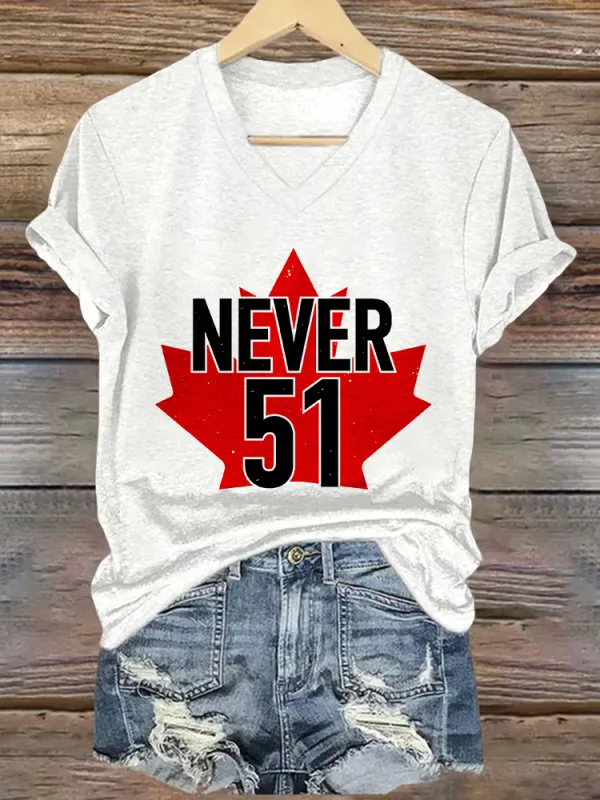 Women'S Never Be The 51st State Canada Will Never Yield To Tru.p T-Shirt