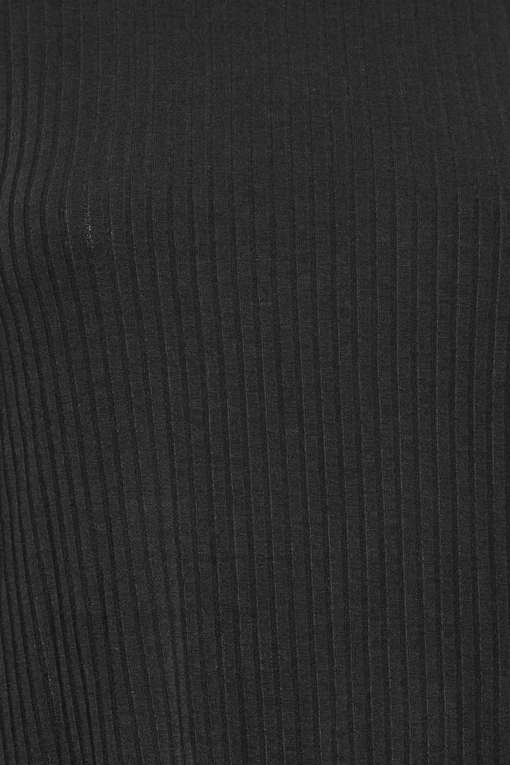 YOURS Curve Black Long Sleeve Ribbed Swing Top