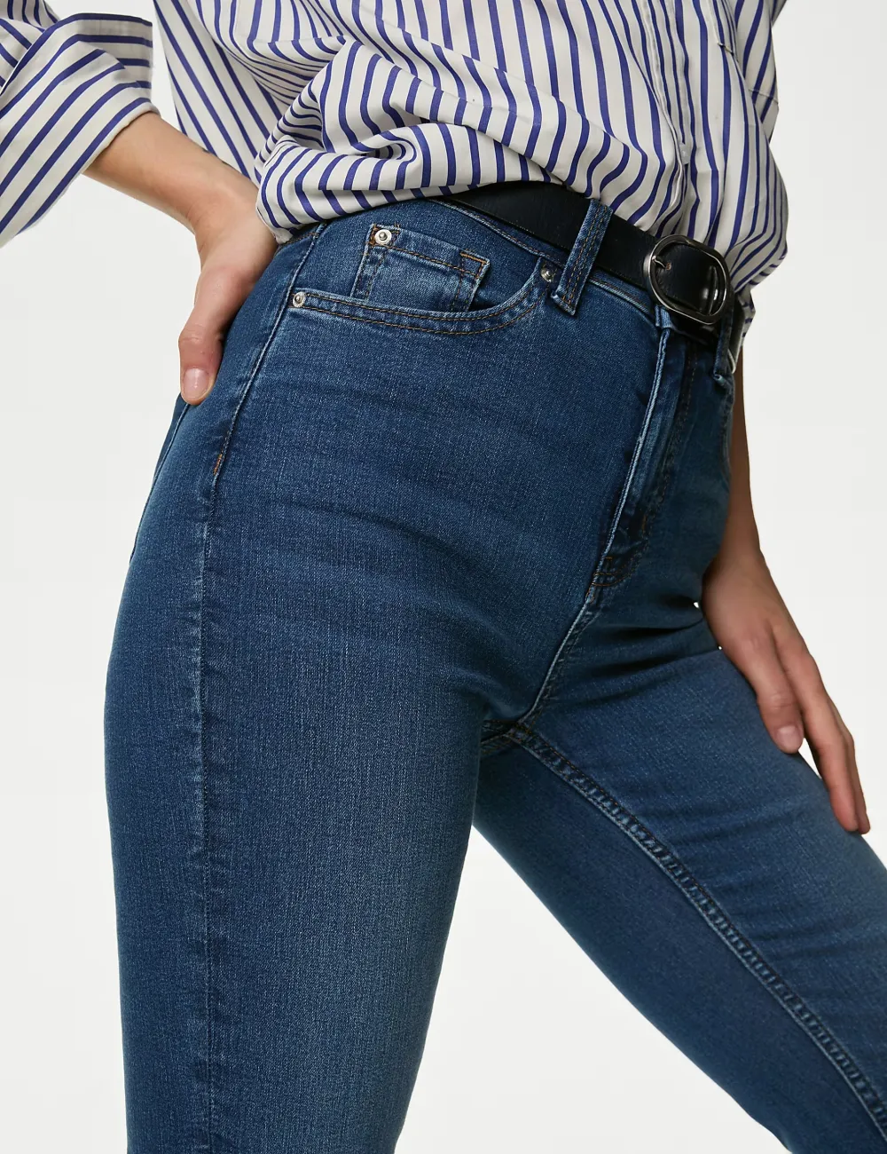 Womens Casual Slit Jeans