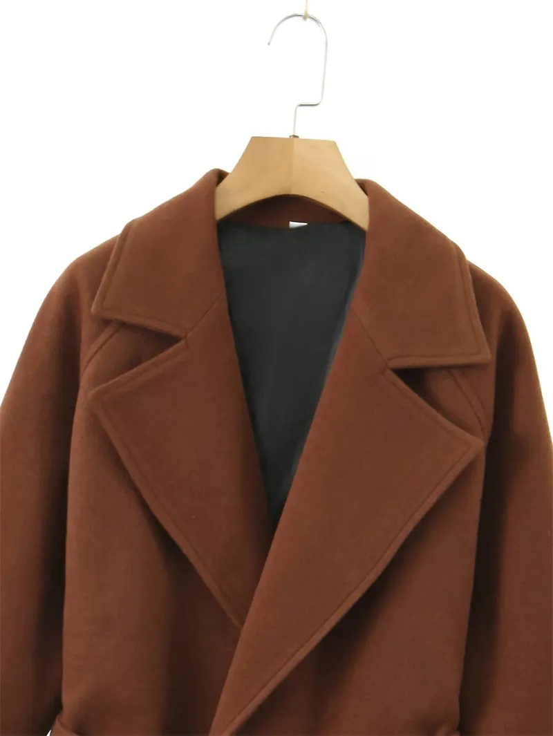 Vintange Front Tie Lapel Coat