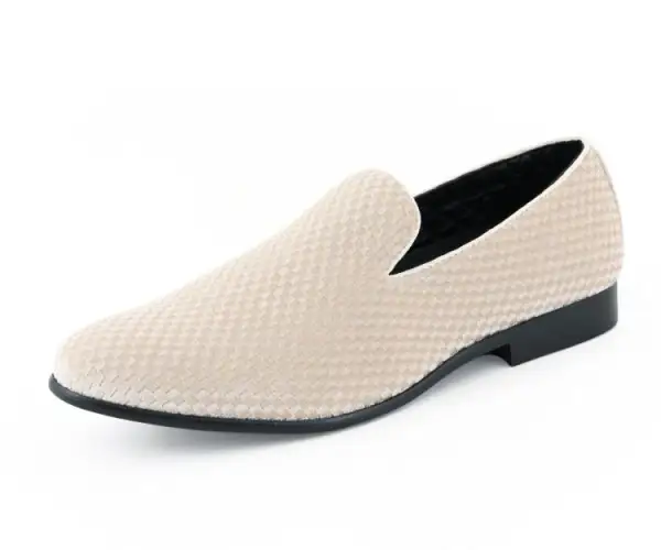 Beige Smoking Loafers