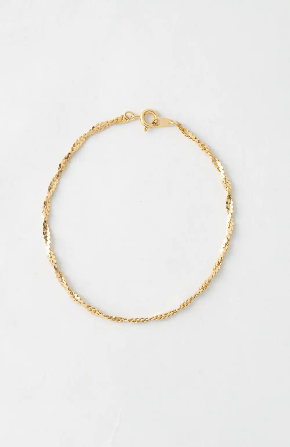 Twisted Gold Chain Bracelet