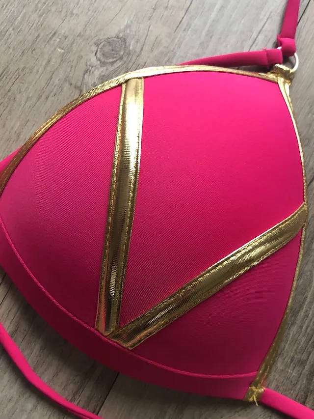 Women's Swimwear Bikini 2 Piece Normal Swimsuit Open Back Cut Out Sexy Leopard Color Block Leopard Print Black Pink Wine Dusty Rose Camisole Strap Bathing Suits New Vacation Sexy