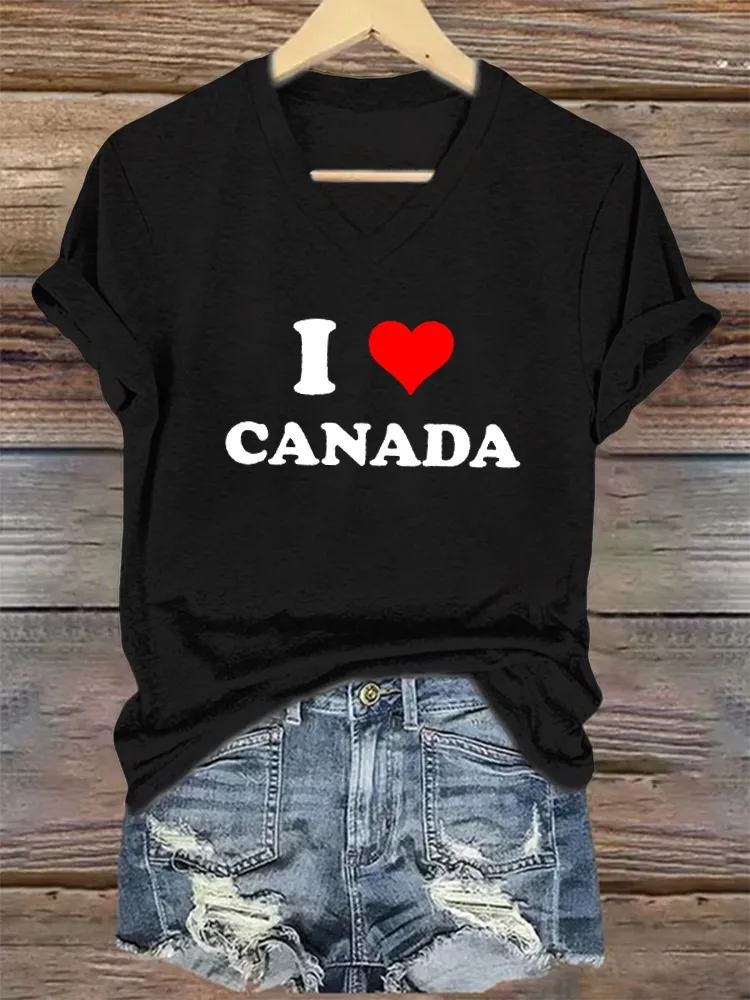Women'S I Love Canada T-Shirt