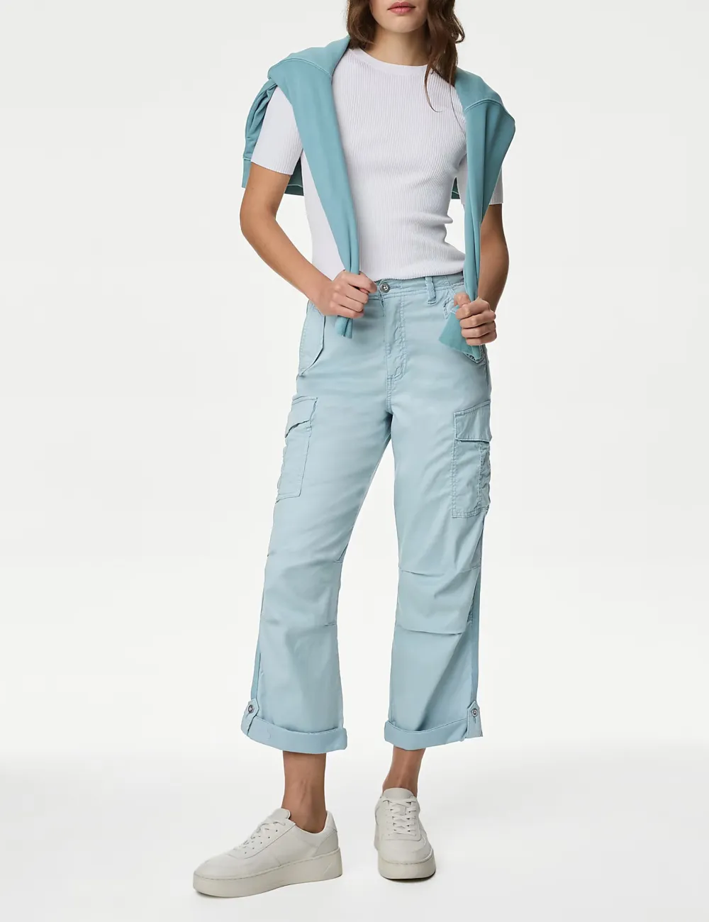 Tea Dyed Cropped Trousers