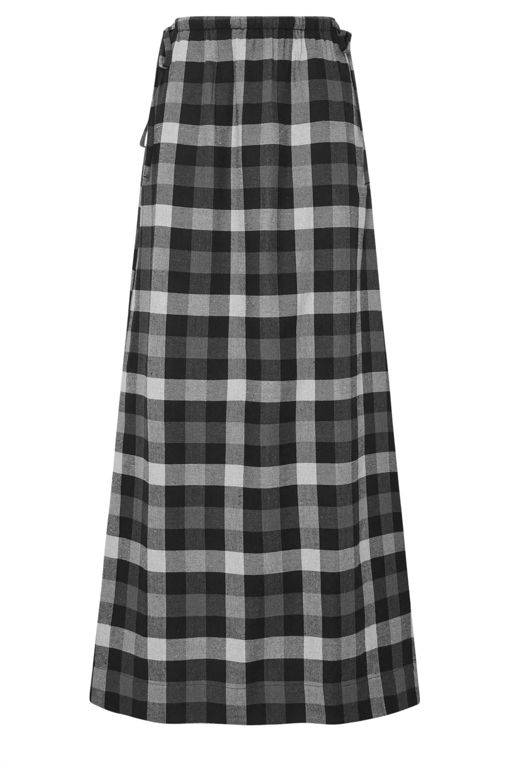 A-Line Plaid Maxi Skirt