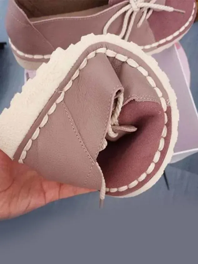 Women's Casual Vintage Round Toe Flats All Season Shoes