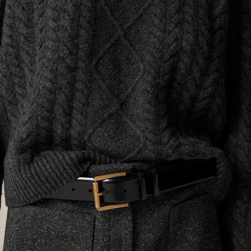 Crew Neck Cable-Knit Sweaters