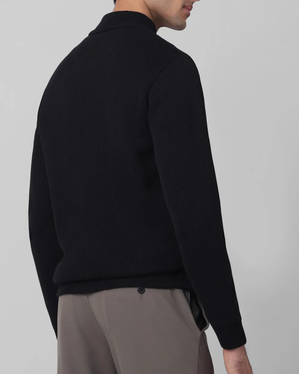 Comfortable Soft Daily Slim Black Sweater