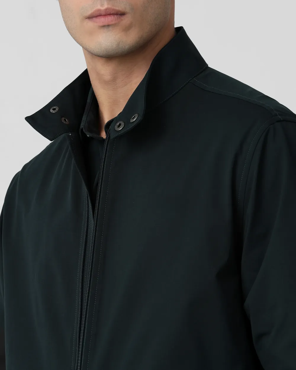 Versatile Comfortable Slim-Fit Green Jacket