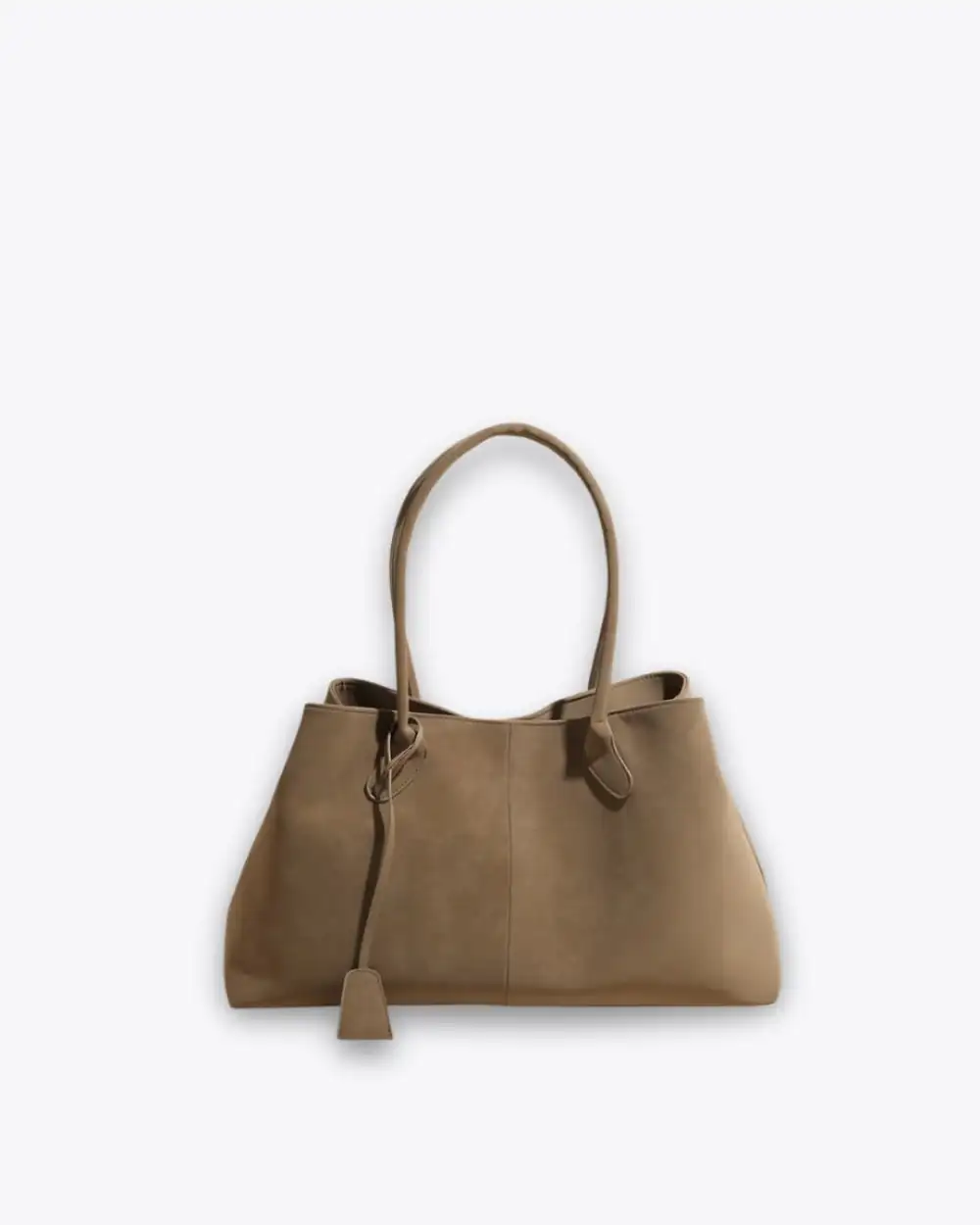 Panel Front Straw Tote Bag