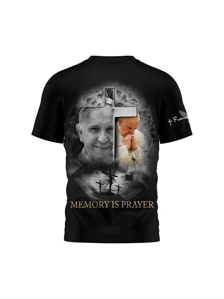 Men's In God'S Arms Forever At Peace1936-2025 Print Short Sleeve Round Neck Cotton T-Shirt