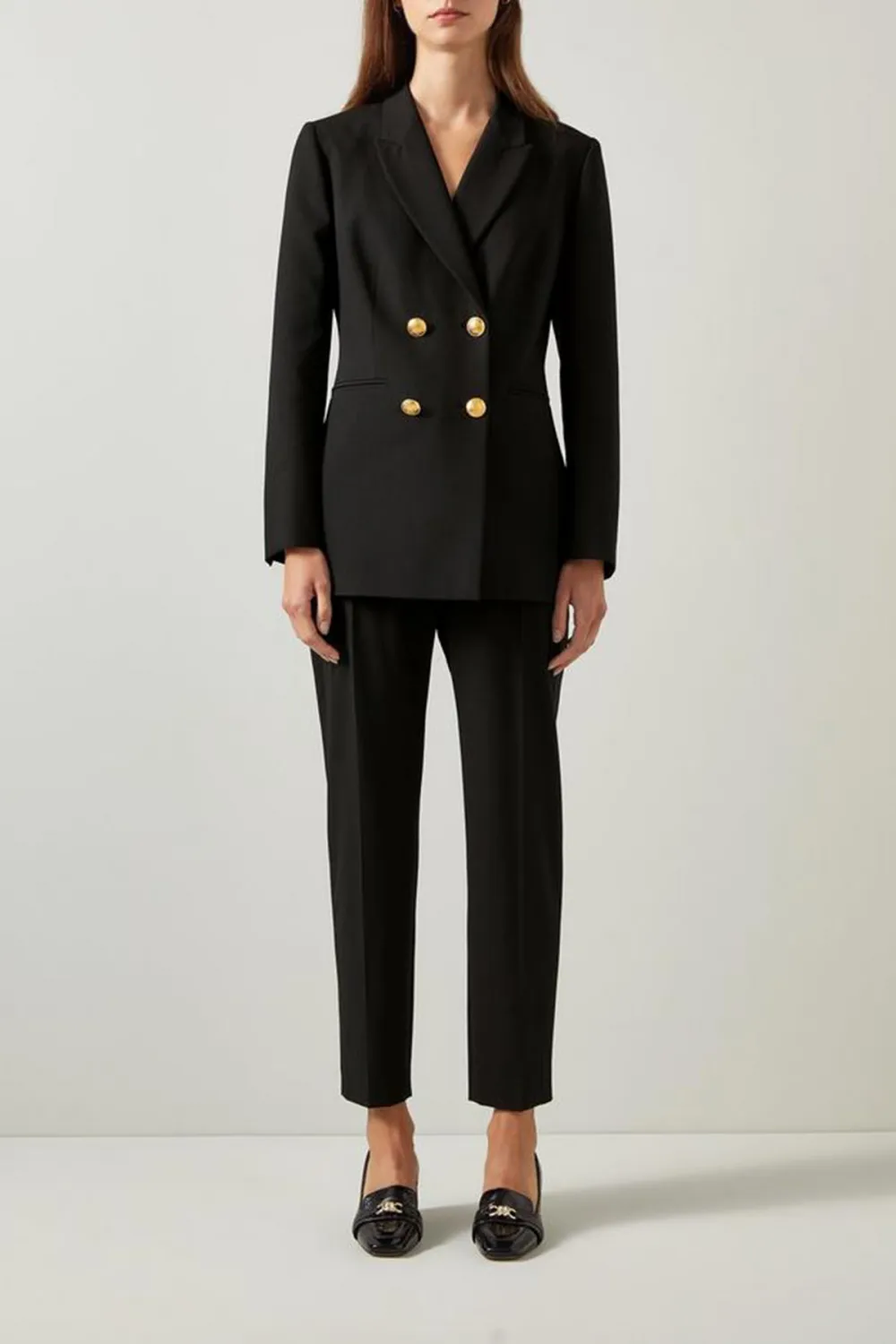 Black Double Breasted Tailored Blazer