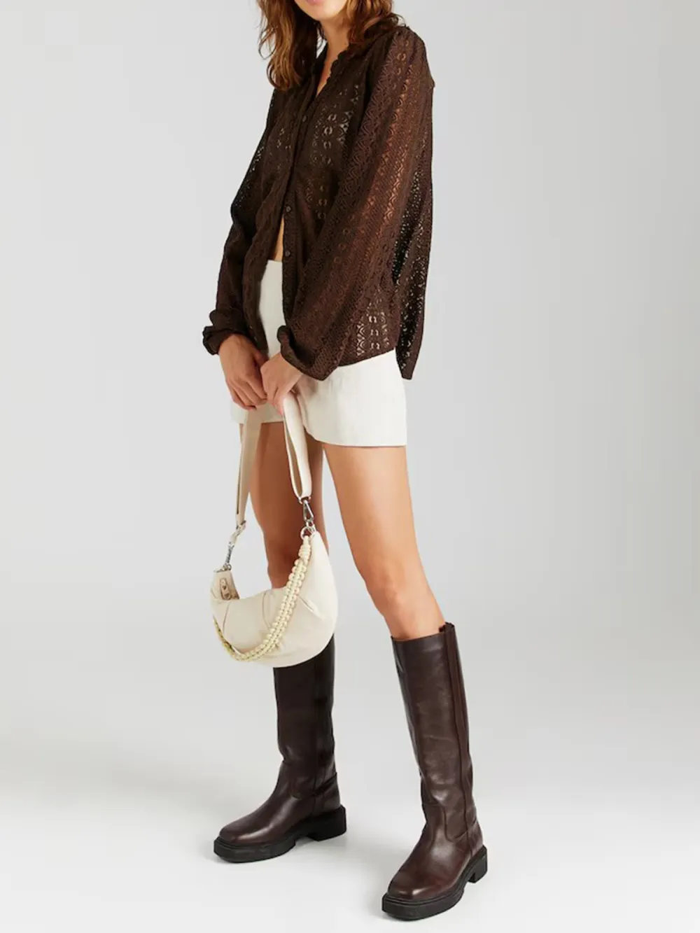 Puffed Sleeves Casual Style Blouses