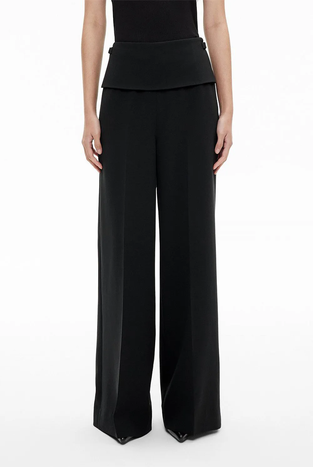 Straight-Leg Pleated Suit Trousers