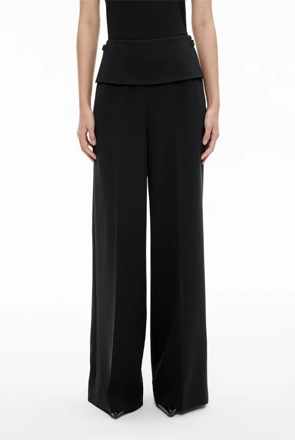 Straight-Leg Pleated Suit Trousers
