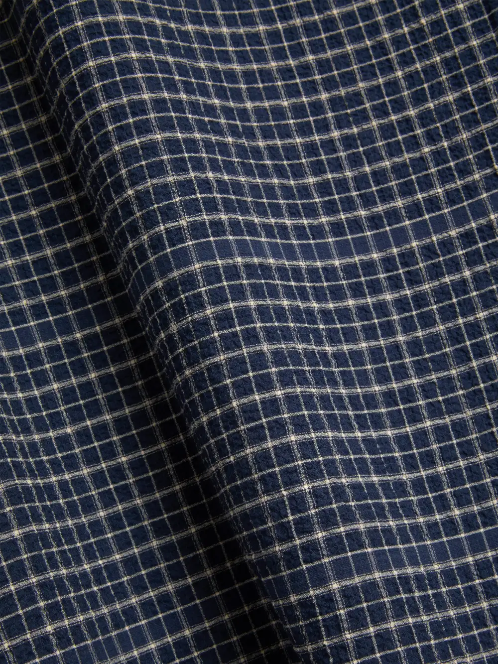 Cotton-Crepe Shirt Priory Navy