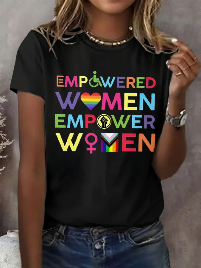 Women'S Empowered Women Printed Short-Sleeved T-Shirt