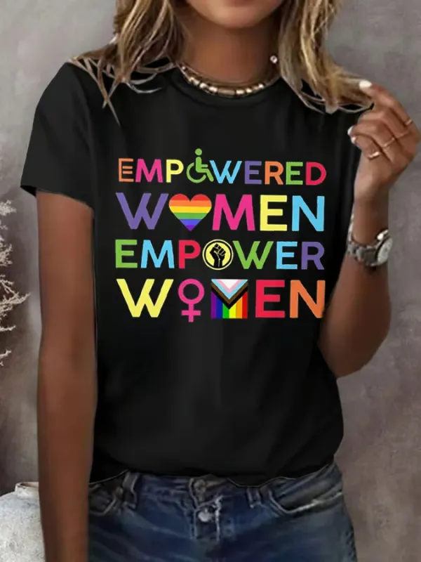 Women'S Empowered Women Printed Short-Sleeved T-Shirt