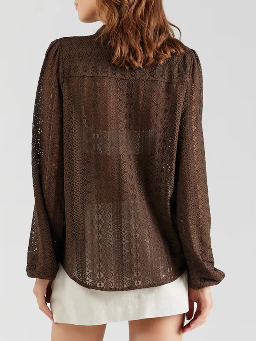 Puffed Sleeves Casual Style Blouses