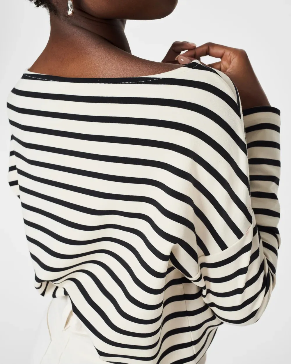 Stripe Boat Neck Top