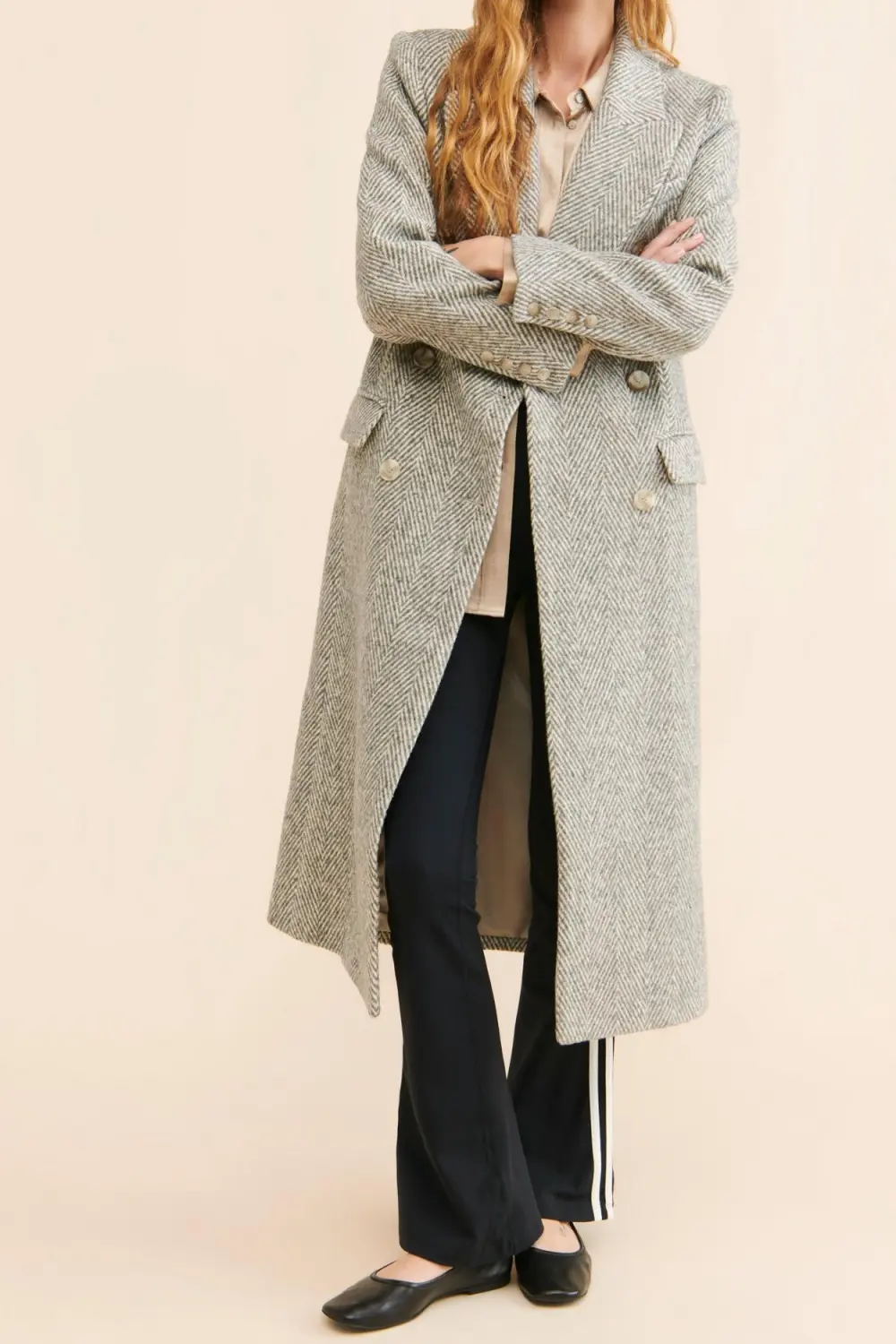Morana Herringbone Overcoat