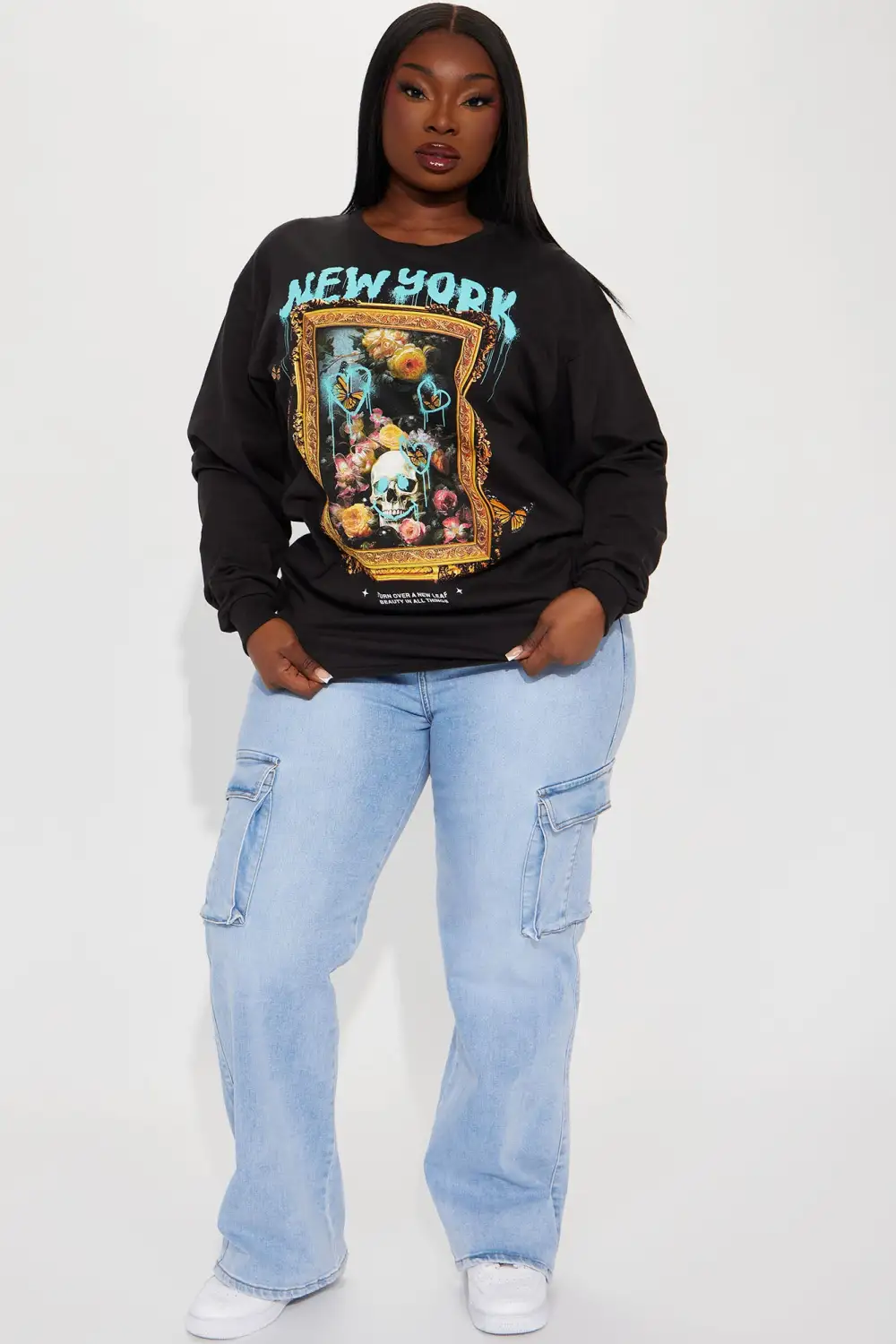 NY Is Calling Long Sleeve Tee - Black