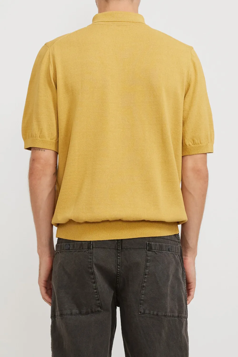 Half Sleeves Knit Yellow