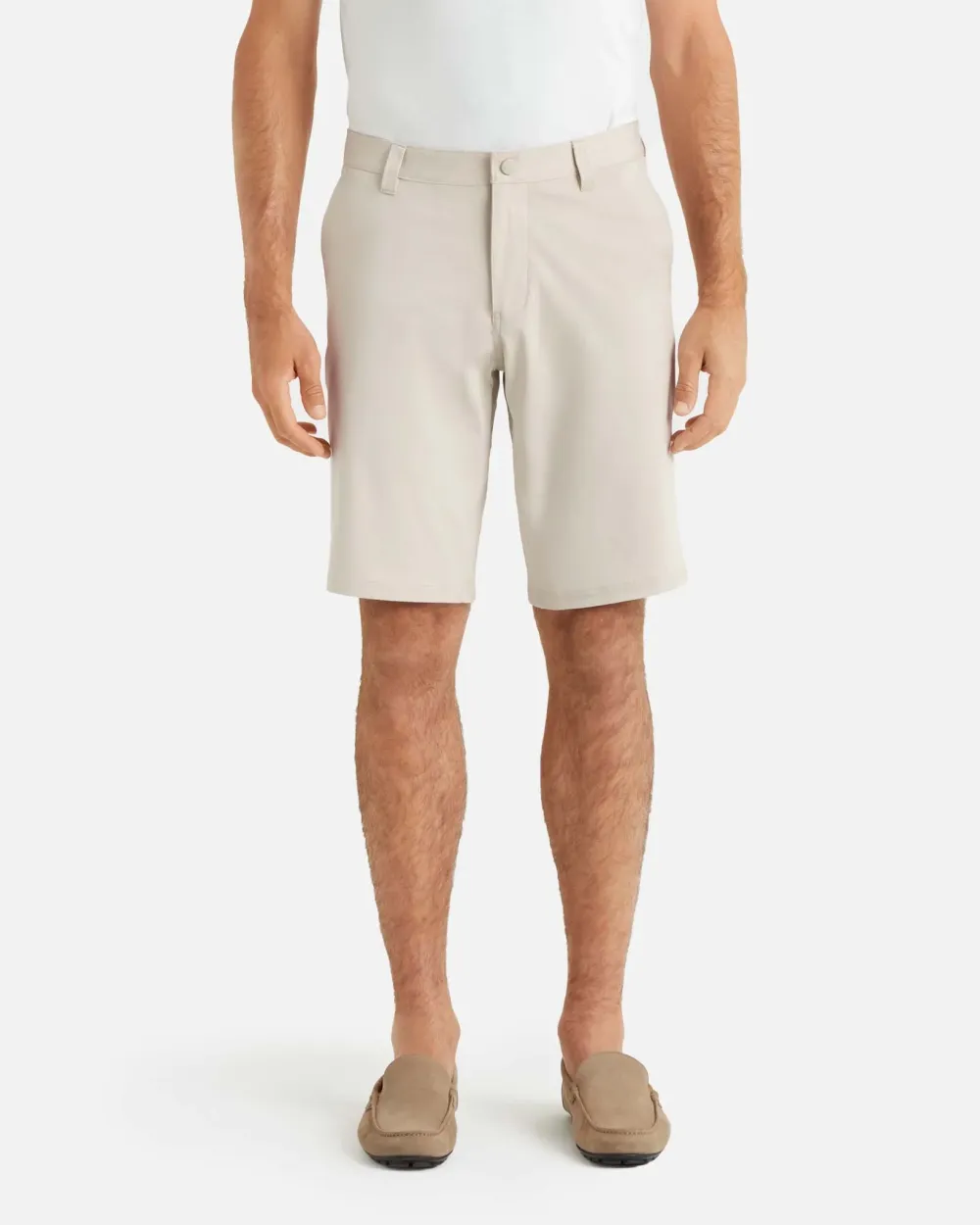 Earth Brown Elastic - Waist Men's Shorts