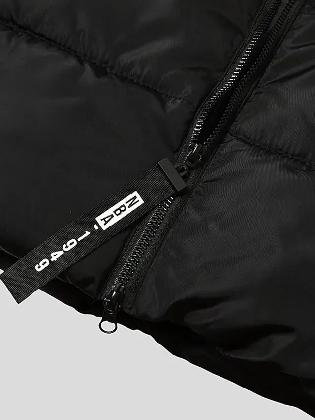 Women's Puffer Jacket Long with Pockets Slim Fit Fur Collar Coat powder Bean Green White Black Gray Classic Style Christmas Winter Zipper Hoodie Regular Fit M L XL XXL XXXL / Daily / Windproof