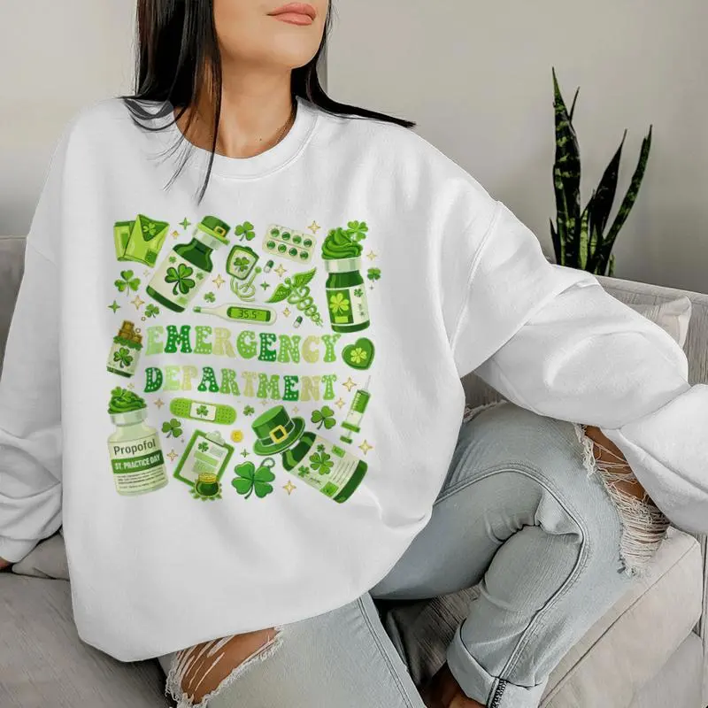 Emergency Department Er Nurse Irish Saint Patrick's Day Women Sweatshirt