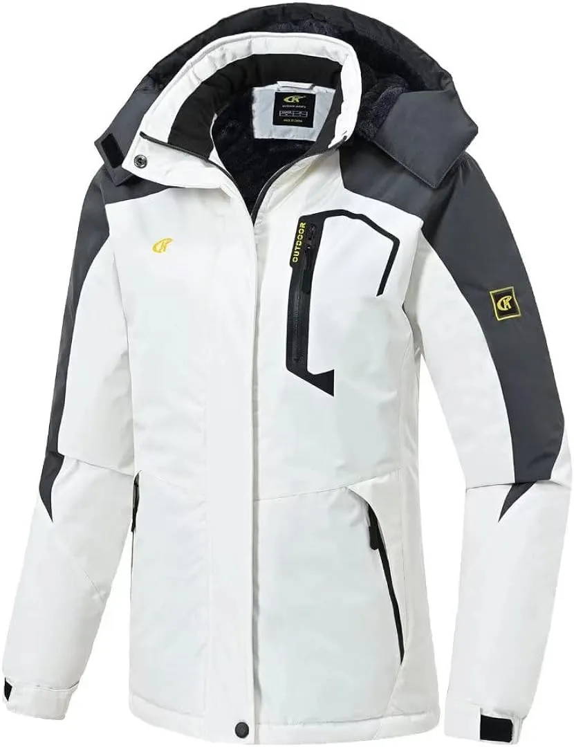 Women's Skiing Snowboarding Jackets Fleece Hood Mountain Snow Coat