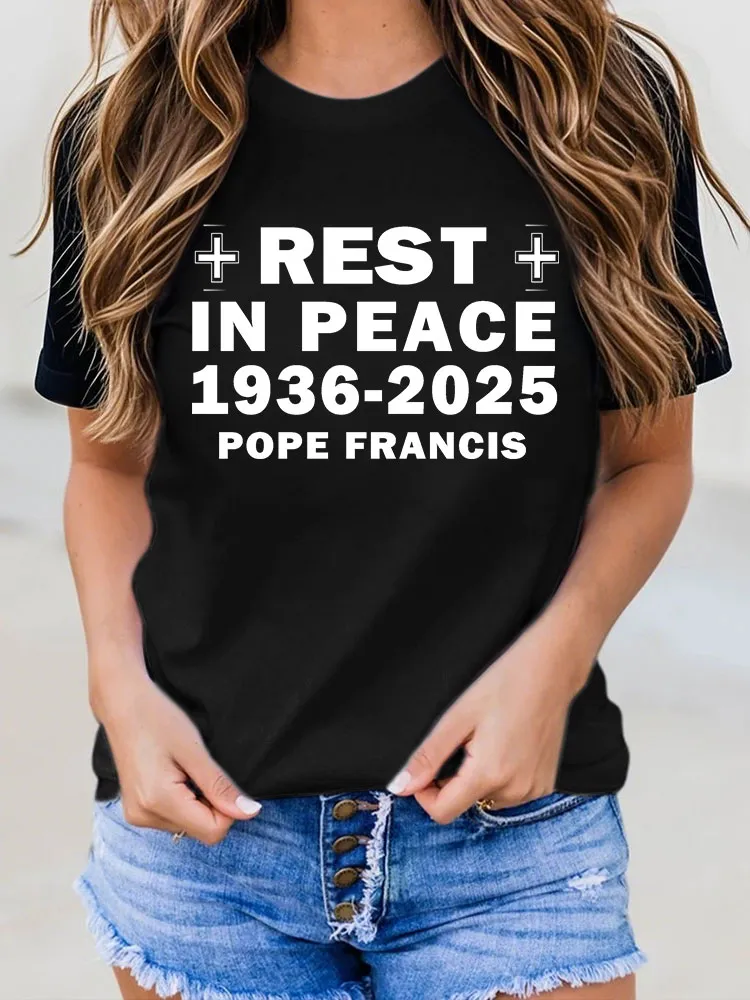 Women'S Rest In Peace 1936-2025 Pope Francis T-Shirt