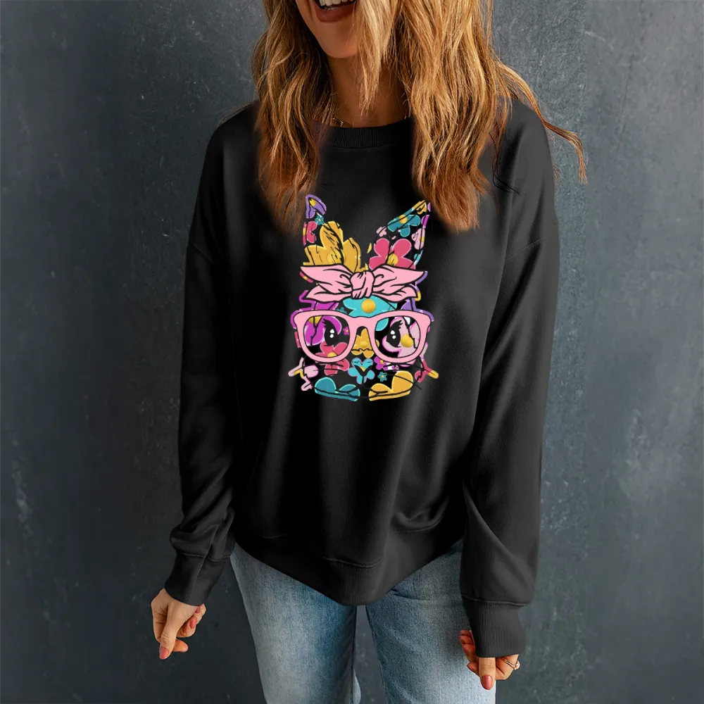 Ladies' Fashionable Easter Bunny Pattern Top