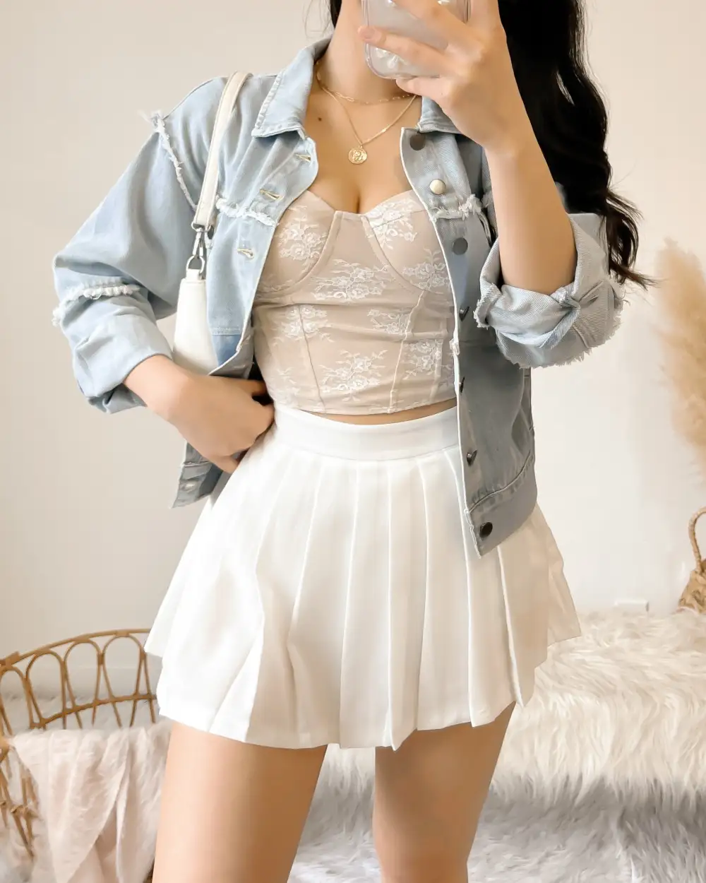 LEAH TWO TONE DENIM JACKET