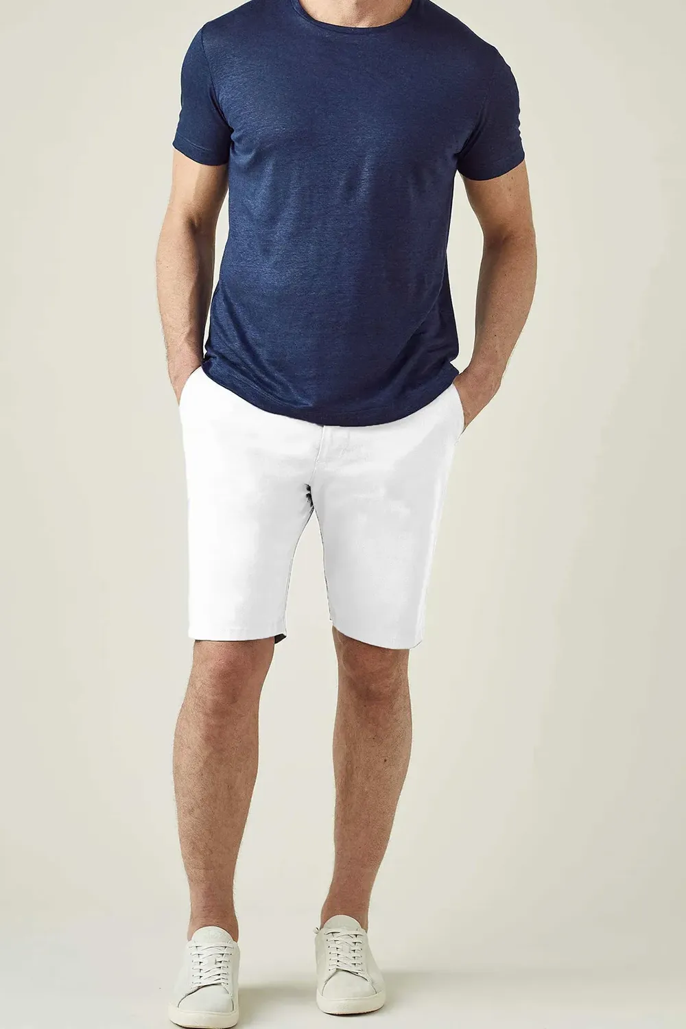 Belt Loops With Additional Central Belt Fastener Shorts