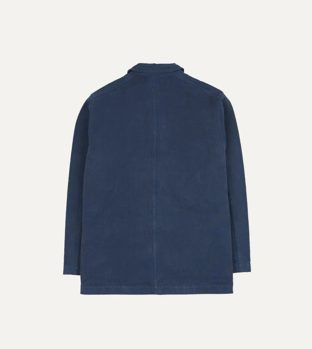Dark Navy Utility Button Front Jacket