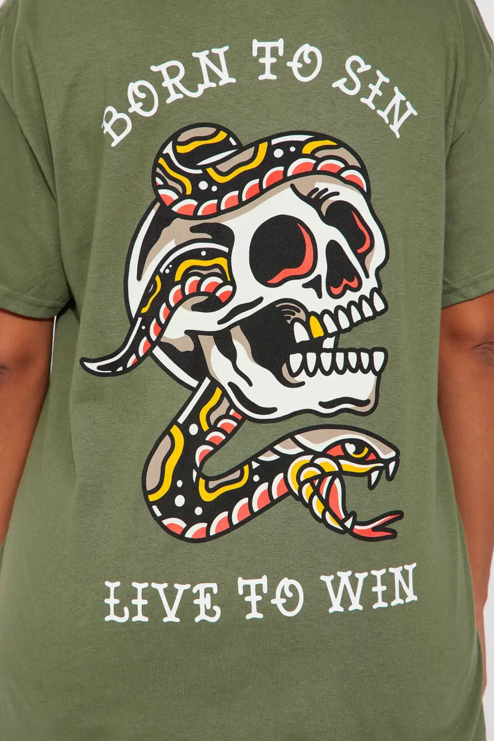 Live To Win Graphic Tee - Sage