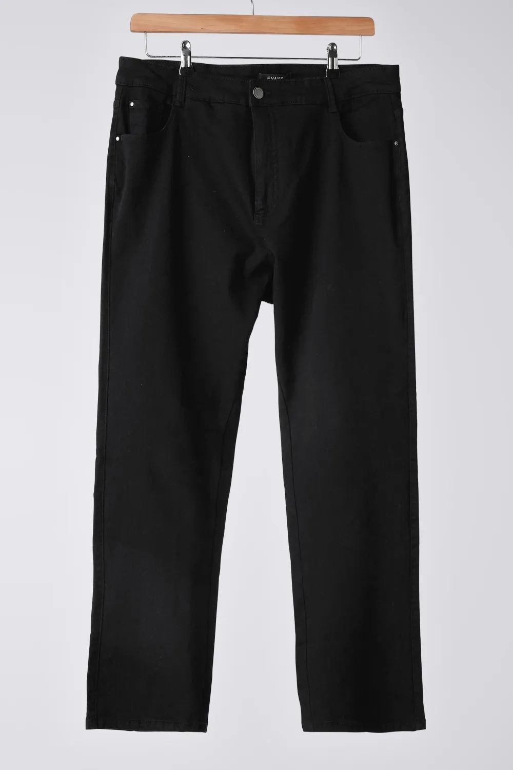 EVANS Curve Black Straight Leg Jeans