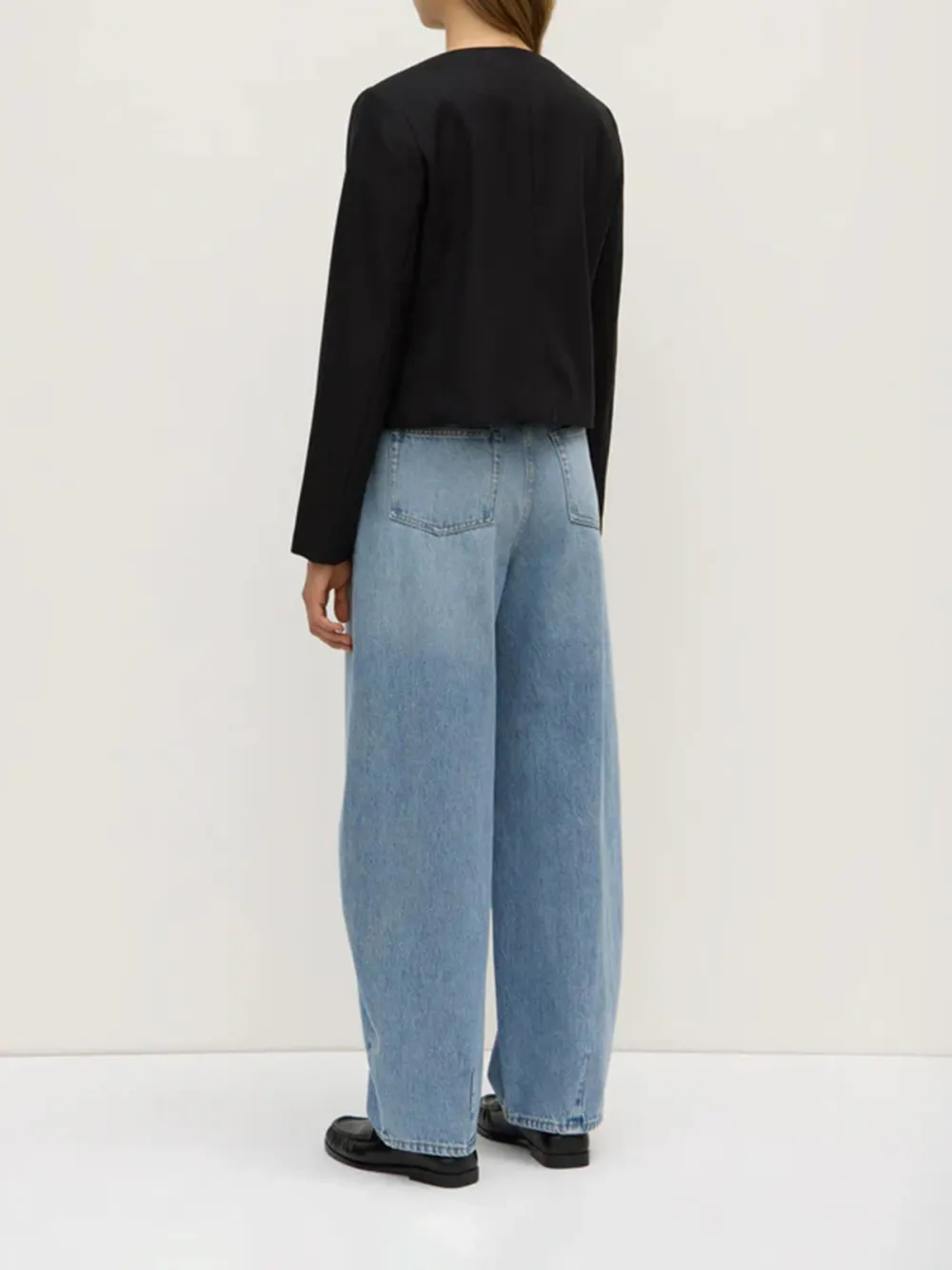 Casual Style Wool Jacket Black