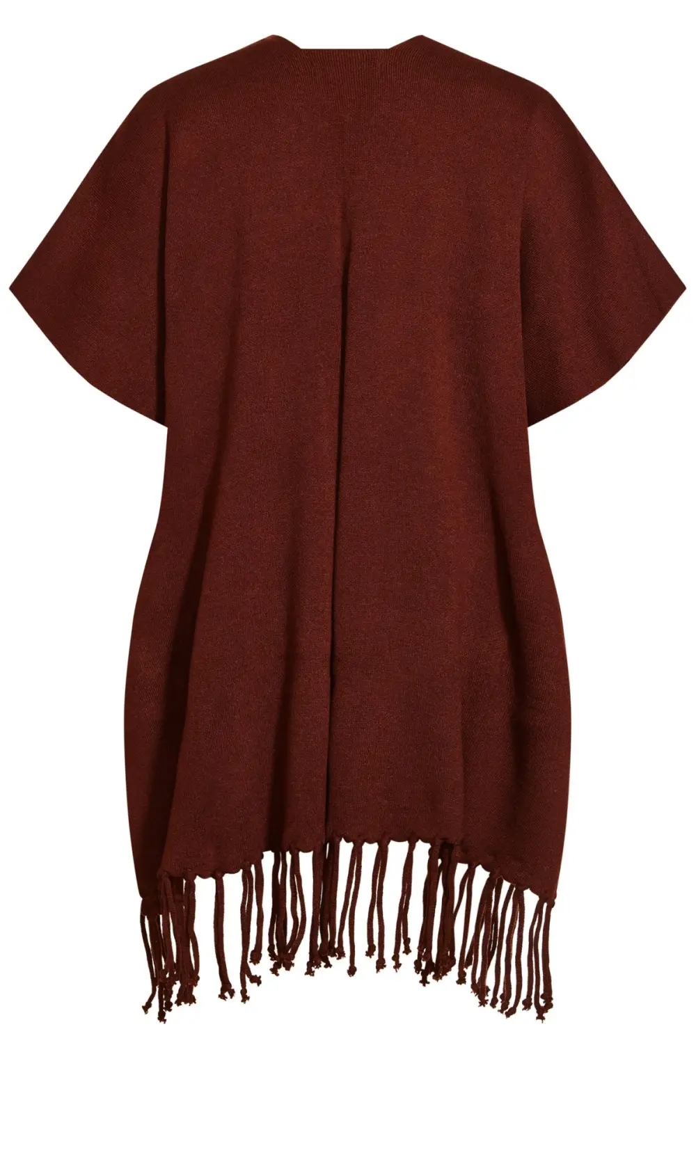 Evans Burgandy Red Knitted Wrap Cardigan